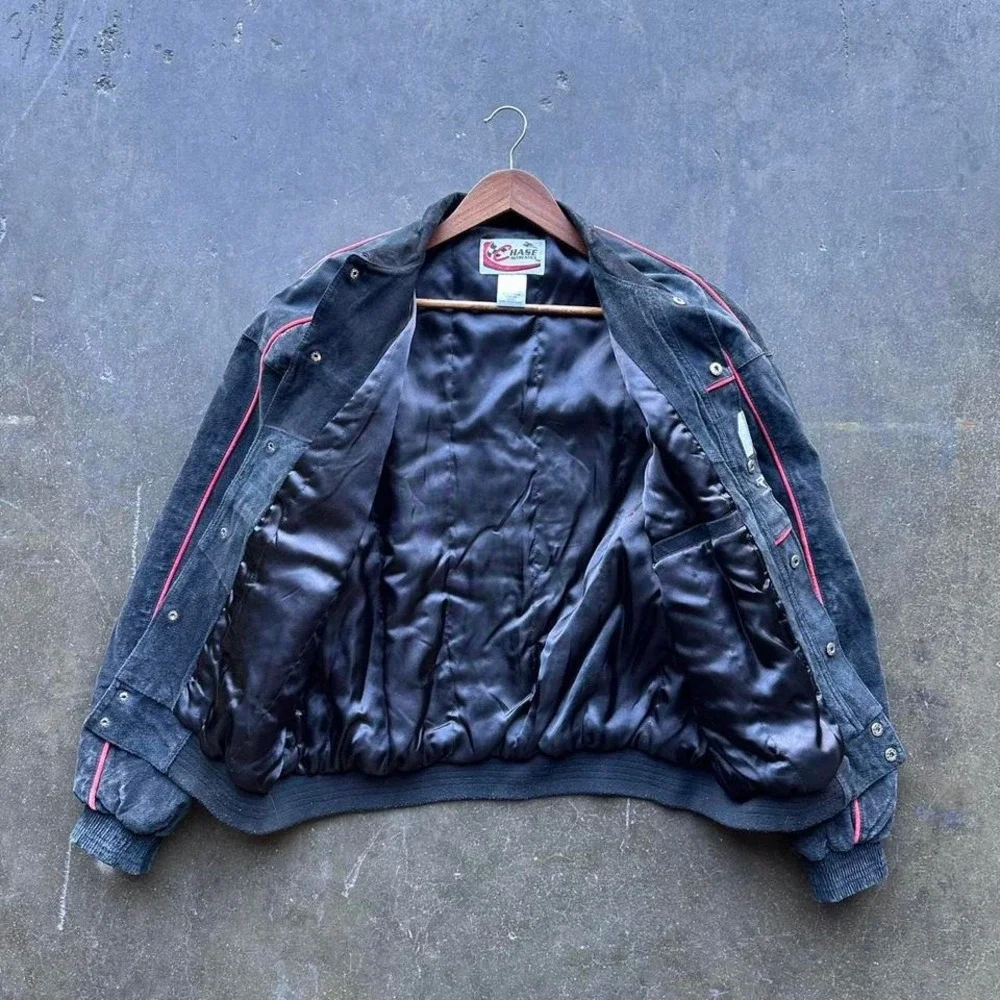 Vintage Dale Earnhardt JR Budweiser NASCAR Jacket Suede Leather Sz XL - Picture 3 of 6